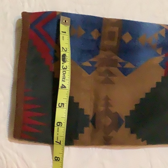 Vintage Jones New York Sport Aztec Western Print Open Front Coat Brushed Denim - Picture 16 of 16